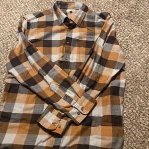 Brown colors Plaid button down shirt